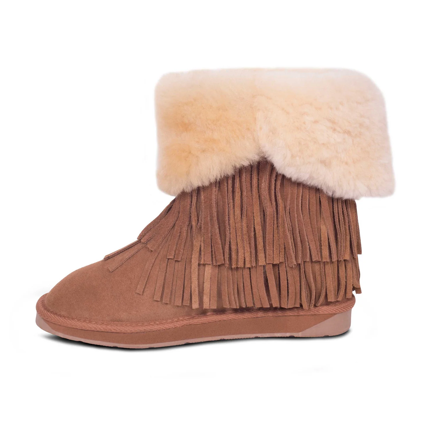 Women's Classic Fringed Sheepskin Boot - Image 6